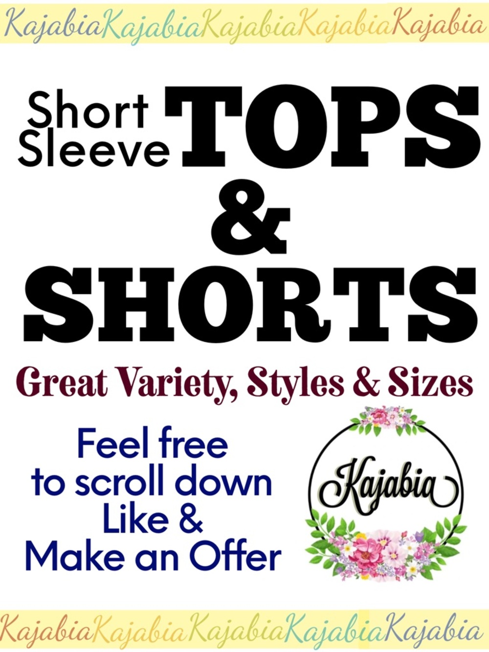SHORTS & TOPS Excellent Variety !!